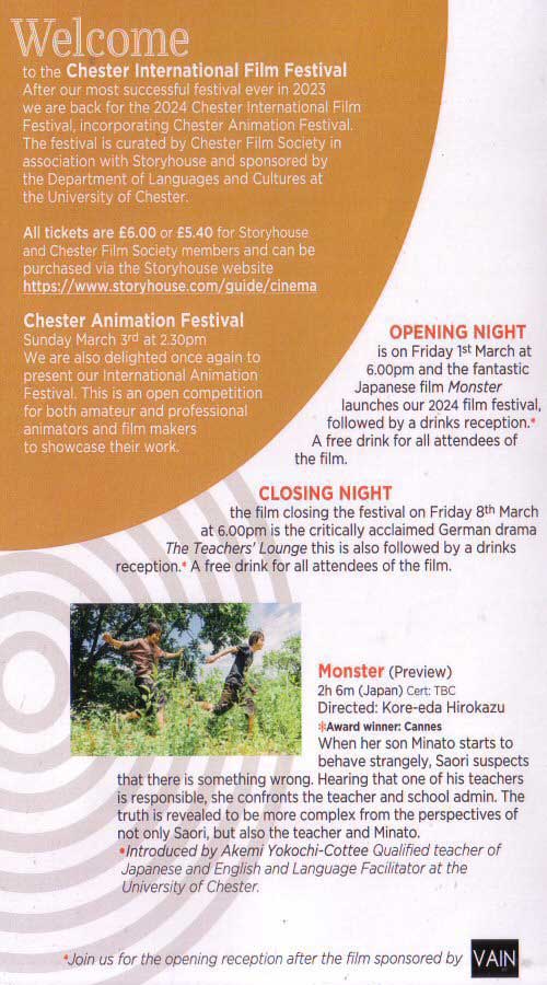 Chestertourist.com - Chester International Film Festival Page Sixteen